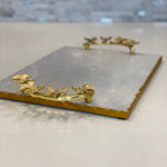 Gold Butterfly Marble Tray