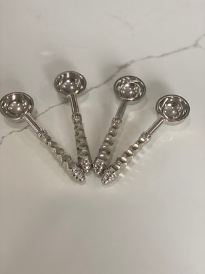 Silver hammered spoons