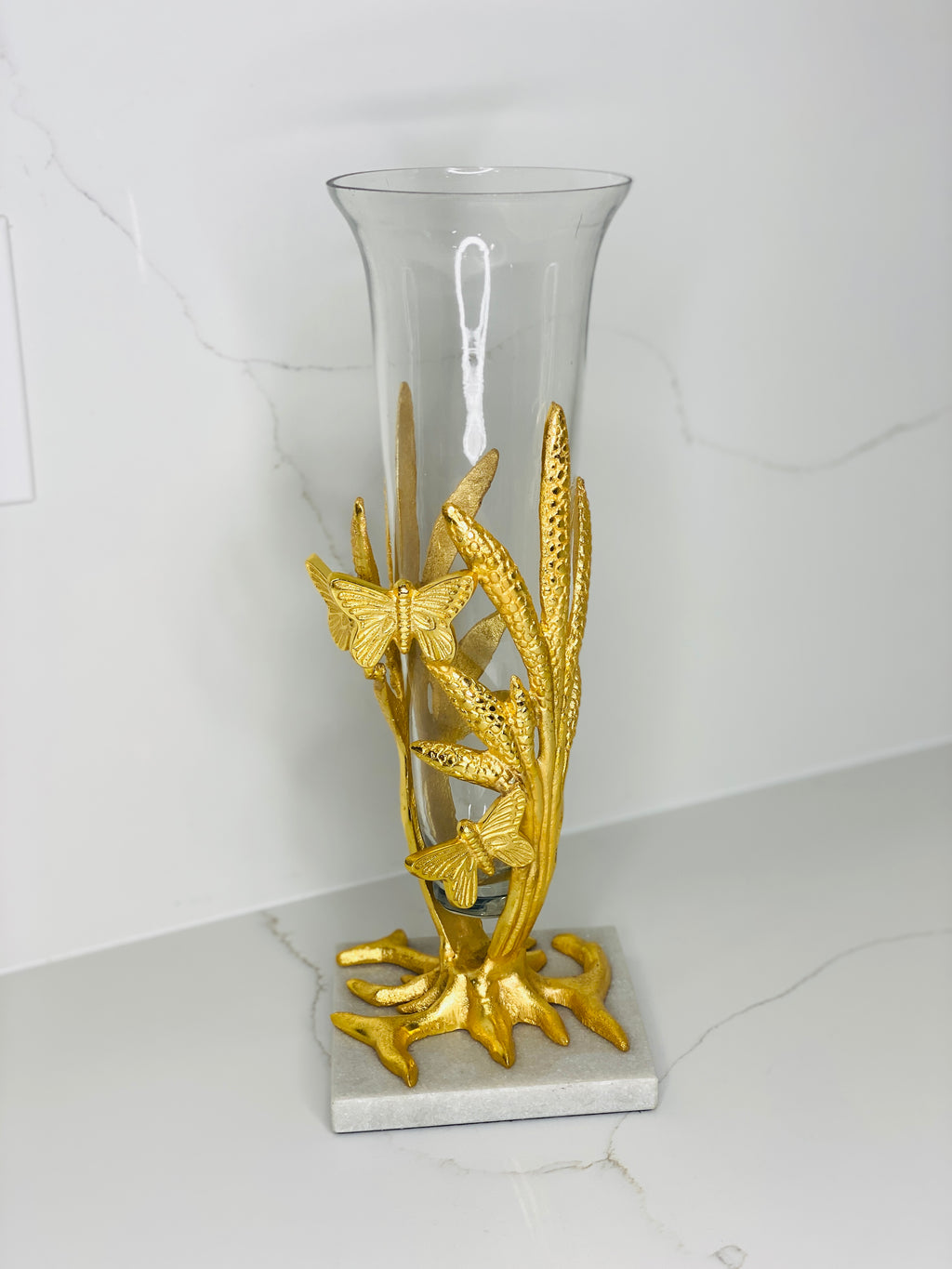 Gold Butterfly Vase