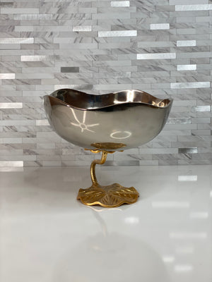 Silver and Gold Lotus bowl