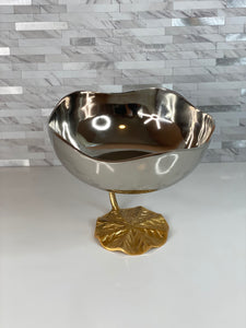 Silver and Gold Lotus bowl