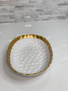 Gold Rim Oval Tray